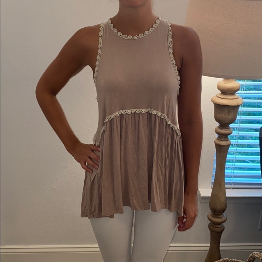 Light tie dye print tank top